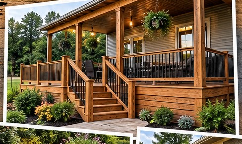 Illustrative covered deck and porch design